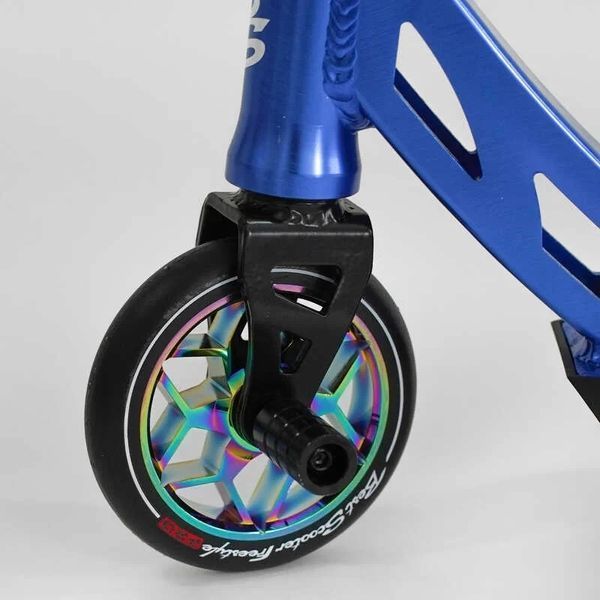 Трюковый самокат Best Scooter Freestyle PRO HIC-система, пеги, колёса 120 мм синий фото 4