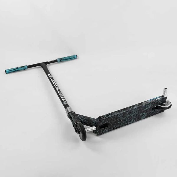 Трюковый парковый самокат Best Scooter CRASH HIC-система, пеги, колёса 110мм черно-синий 37890 фото 7