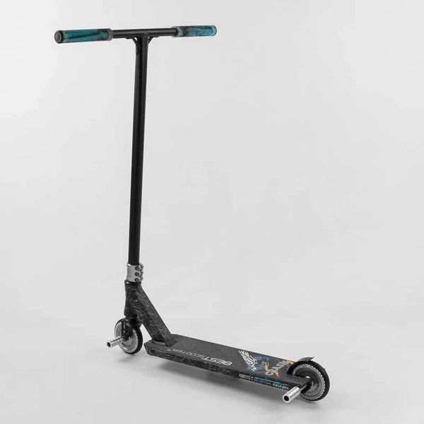 Трюковый парковый самокат Best Scooter CRASH HIC-система, пеги, колёса 110мм черно-синий 37890 фото 4