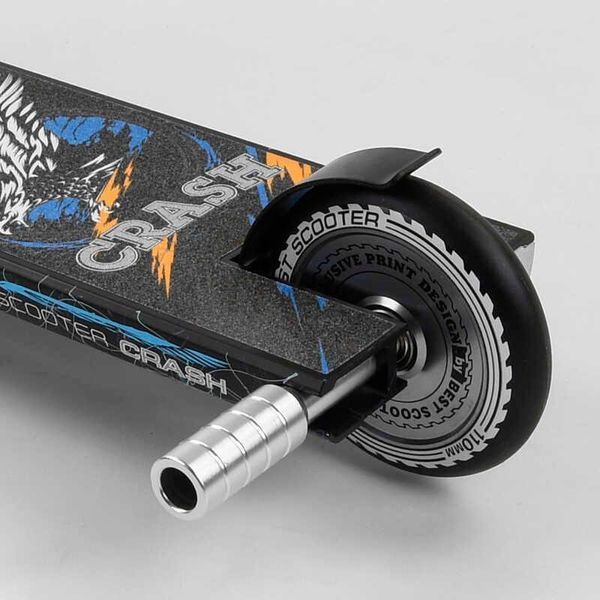 Трюковый парковый самокат Best Scooter CRASH HIC-система, пеги, колёса 110мм черно-синий 37890 фото 8