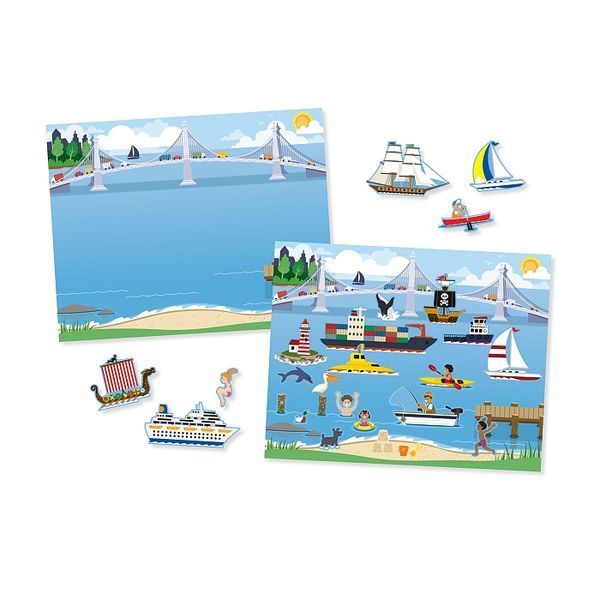 Багаторазові наліпки з тематичними сценами Melissa & Doug "Транспорт" 5 сцен та 165 наліпок MD4199 фото 4