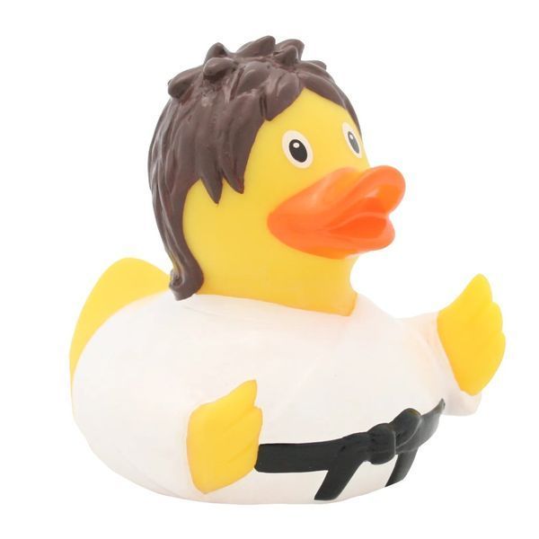Стильна тематична гумова качечка FunnyDucks "Каратистка" L2099 фото 3