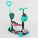 Детский самокат - трансформер 5 в 1 с подсветкой Best Scooter Божья коровка 43702 бирюзовый фото 1