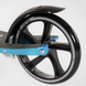 Самокат двоколісний сталевий складаний Skyper колеса 200 мм ручне гальмо амортизатор блакитний SY-05112 фото 4