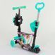 Детский самокат - трансформер 5 в 1 с подсветкой Best Scooter Божья коровка 43702 бирюзовый фото 6