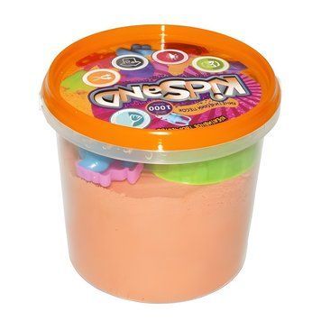 Кинетический песок Danko Toys KidSand в ведре 1000 г оранжевый KS-01-01 фото 1