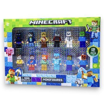 Набір ігрових фігурок за мотивами Minecraft 12 персонажів 22619 фото 1