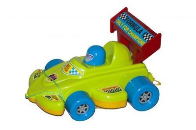 Детская ручная каталочка Kinderway "Гоночная машина" зелёная KW-06-604 фото 1