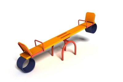 Гойдалка - балансир для дитячого майданчика KDG Класик 240х40х90см фото 1