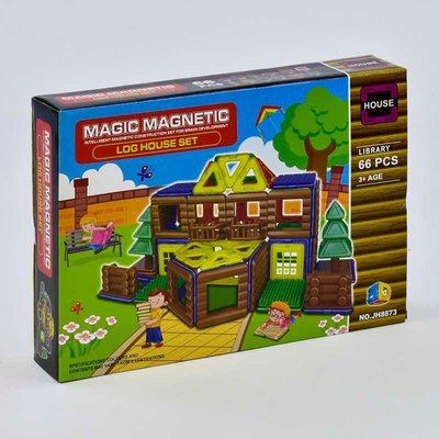 Магнітний дитячий конструктор Magic Magnetik Бібліотека JH 8873 66 деталей фото 1