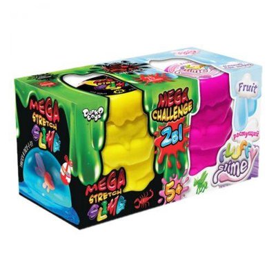Набір слаймів Danko Toys 2: Mega Stretch Slime & Fluffy Slime (рос) FLS-03-01 фото 1
