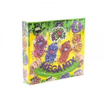 Набор для опытов Danko Toys Crazy Slime - Лизун своими руками 4 цвета укр SLM-03-02U фото 1