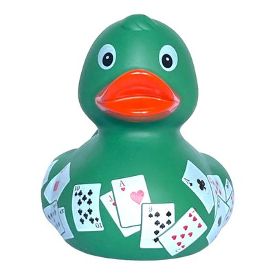 Стильна тематична гумова качечка FunnyDucks "Покер " L1318 фото 1