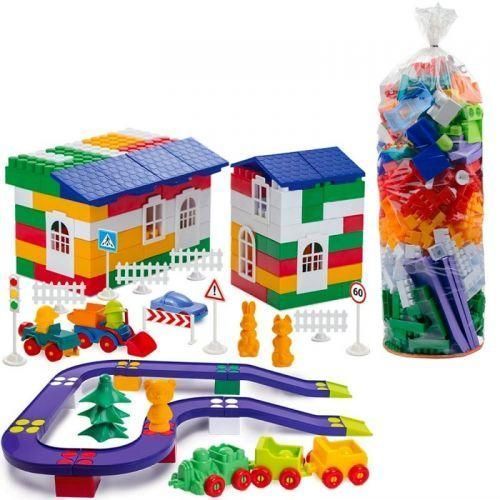 Детский конструктор Colorplast Лидер №8 400 деталей с дорогами и фигурками 1920 фото 2