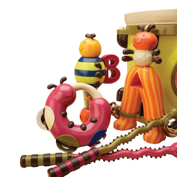 Набор детских музыкальных инструментов Battat ПАРАМ-ПАМ-ПАМ (7 инструментов - барабан, маракас, бубен и др) фото 2
