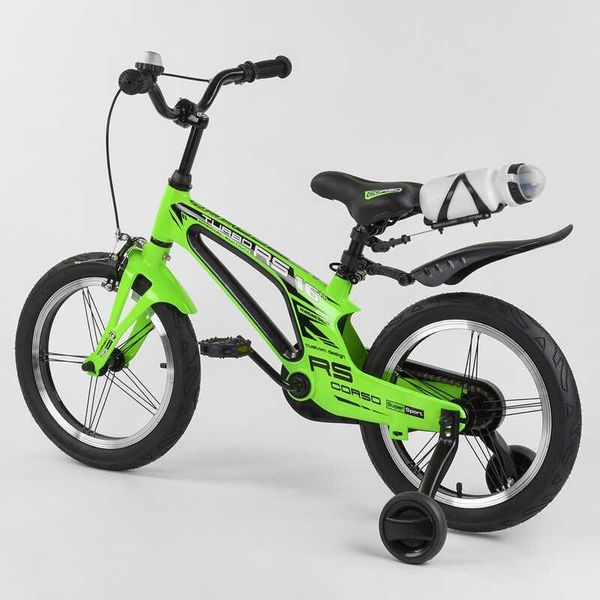 Велосипед дитячий двоколісний 16" CORSO Turbo зелений 39373 фото 3