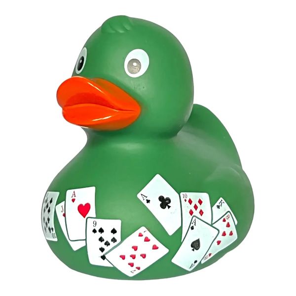 Стильна тематична гумова качечка FunnyDucks "Покер " L1318 фото 2