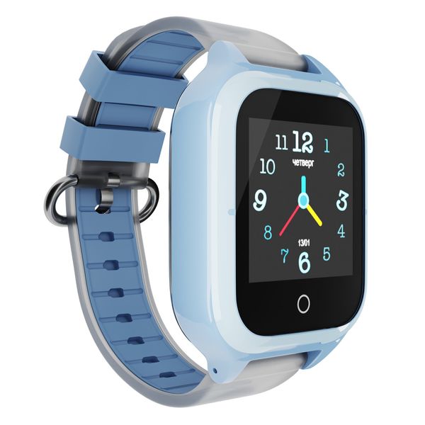 Детские водонепроницаемые GPS часы MYOX MX-55BW (4G) голубые с видеозвонком фото 3
