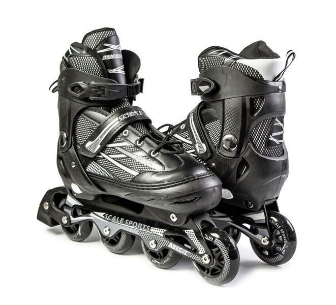 Чоловічі розсувні ролики для дорослих Scale Sports Adult Skates розмір 41-44 XL LF 935 Black фото 3