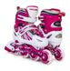 Роликовые коньки детские раздвижные 29-33 Power Champs Pink с подсветкой колеса фото 1
