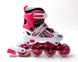 Роликовые коньки детские раздвижные 29-33 Power Champs Pink с подсветкой колеса фото 3