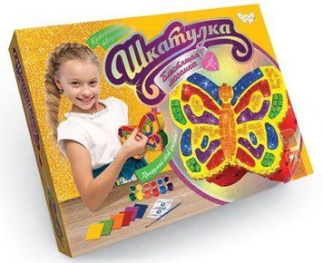 Блискуча мозаїка Danko Toys Скринька Метелик SHR-01-02 фото 1