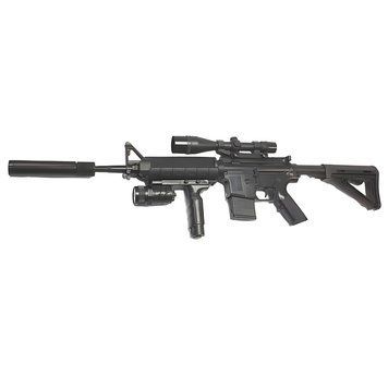 Игрушечный пневматический автомат на пластиковых пульках 6мм CYMA (M4) P.1158D фото 1