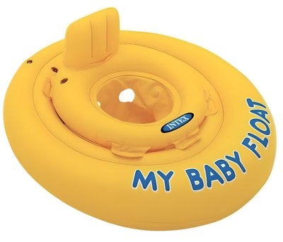 Детский безопасный плотик для плавания Intex со спинкой 70 см 56585 фото 1