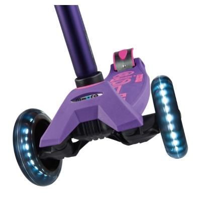 Самокат триколісний дитячий з підсвічуванням MICRO серії Maxi Deluxe Фіолетовий до 50 кг фото 3