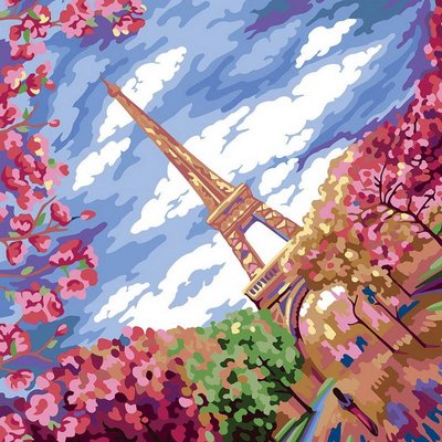 Картина за номерами Danko Toys Весна в Парижі 40х40см KpNe-02-02 фото 1