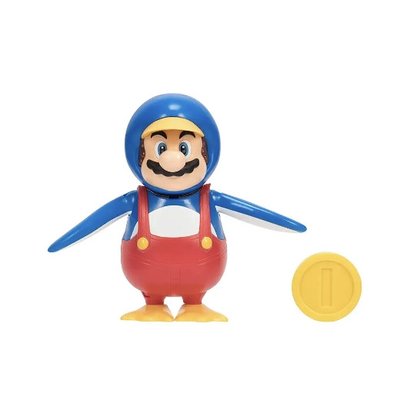 Игровая фигурка с артикуляцией Super Mario Марио-пингвин с аксессуарами 10 см фото 1