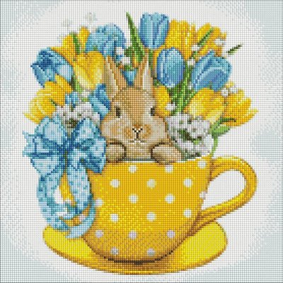 Алмазна мозаїка Ідейка "Чарівний кролик" 40х40 см AMO7563 фото 1