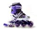 Роликовые коньки детские раздвижные 29-33 Power Champs Violet с подсветкой колеса фото 3