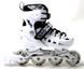 Раздвижные ролики для подростка 38-41 Scale Sports White с подсветкой переднего колеса фото 1