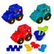 Развивающий детский сортер-трактор Colorplast Кузнечик №3 синий с большим песочным набором 0343 фото 4