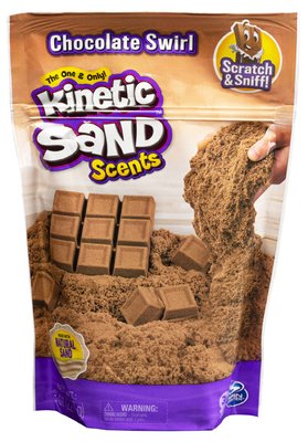 Кінетичний пісок для дитячої творчості з ароматом Kinetic Sand Гарячий шоколад 227 г фото 1