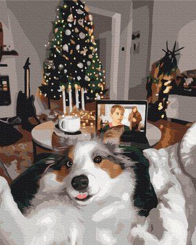 Картина по номерам BrushMe "Новогодние друзья &copy;Оксана Воробий" 40х50см BS53373 фото 1