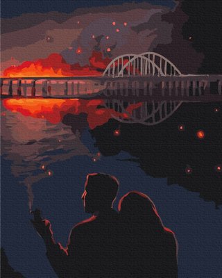 Картина по номерам BrushMe серии Патриот "Крымский мост ©Mariia Loniuk" 40х50см BS53396 фото 1