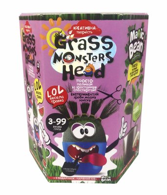 Набор для проращивания Danko Toys Grass Monsters Head (укр) GMH-01-03U фото 1