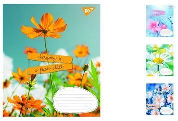Учебные тетради в линейку на 48 листов 1Вересня Summer flowers 10шт. 766030 фото 1