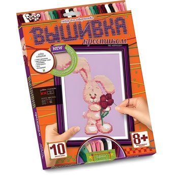 Вышивка крестиком по номерам Danko Toys Зайчик VK-01-05 фото 1