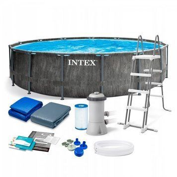 Каркасный круглый бассейн Intex Prism Frame 16805 л 457x122 см с функциональными аксессуарами 26742 NP фото 1
