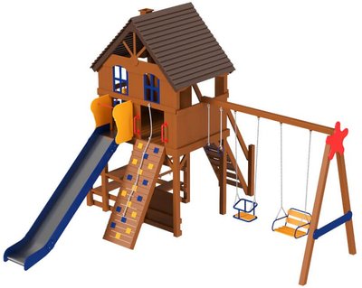 Дитячий вуличний ігровий комплекс KDG Дача 550х549х420cм фото 1