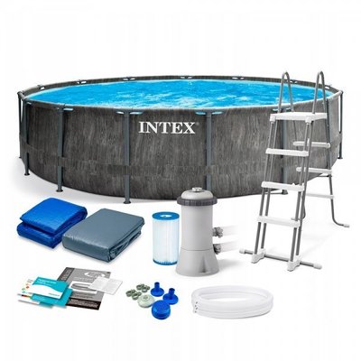 Каркасный круглый бассейн Intex 16805 л 457x122 см с функциональными аксессуарами 26742 NP фото 1