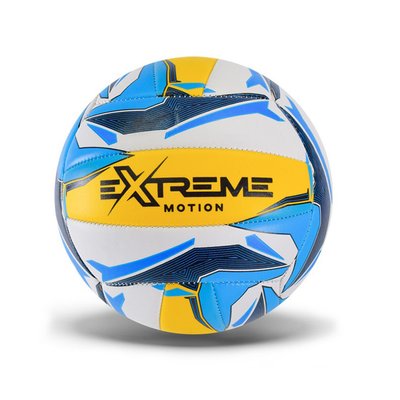 Волейбольний м'яч №5 Extreme Motion PVC діаметр 21 см жовто-блакитний VB24512 фото 1