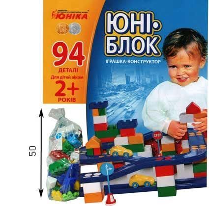 Дитячий конструктор Юніка "ЮНІ-блок" 94 деталі 0125 фото 2