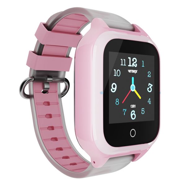 Детские водонепроницаемые GPS часы MYOX MX-55GW (4G) розовые с видеозвонком фото 3