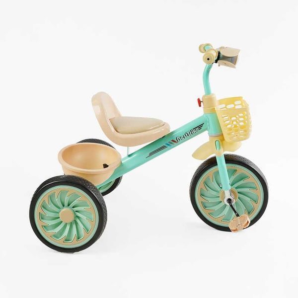 Детский трехколесный велосипед 10" Best Trike колеса EVA стальная рама световые и звуковые эффекты голубой укр BS-33461 фото 2