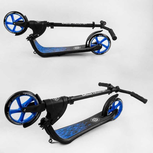 Самокат двоколісний складаний Best Scooter Matrix до 100 кг колеса PU 200 мм синій 79855 фото 5