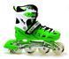 Детские раздвижные ролики 34-37 Scale Sports Green с подсветкой переднего колеса фото 1